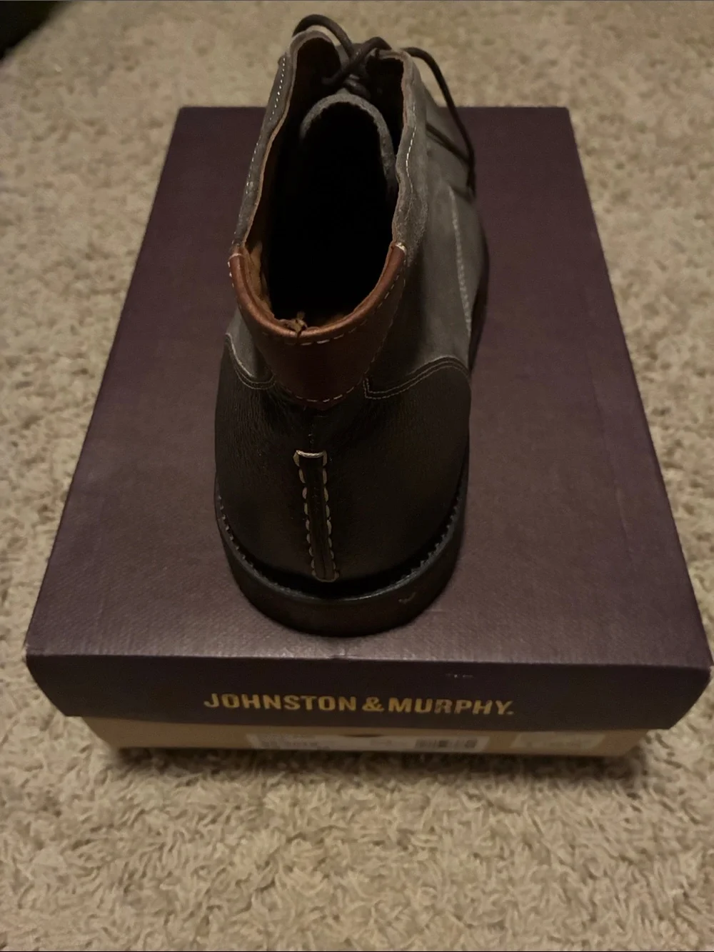 Johnston & Murphy Men's Copeland Gray WR Oiled Suede Chukka Boots- Size 13